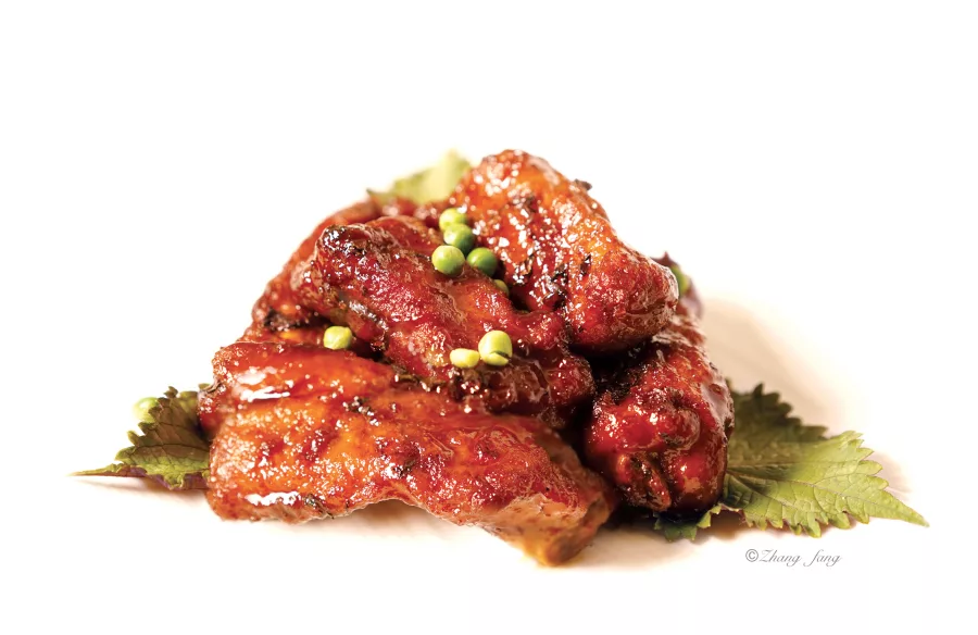 Travers de porc aux feuilles de Shiso S