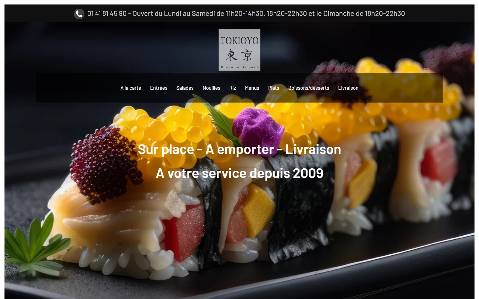 Capture du site internet Tokioyo